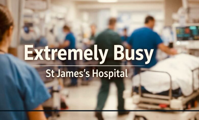 "Extremely busy” notice from St James’s Hospital